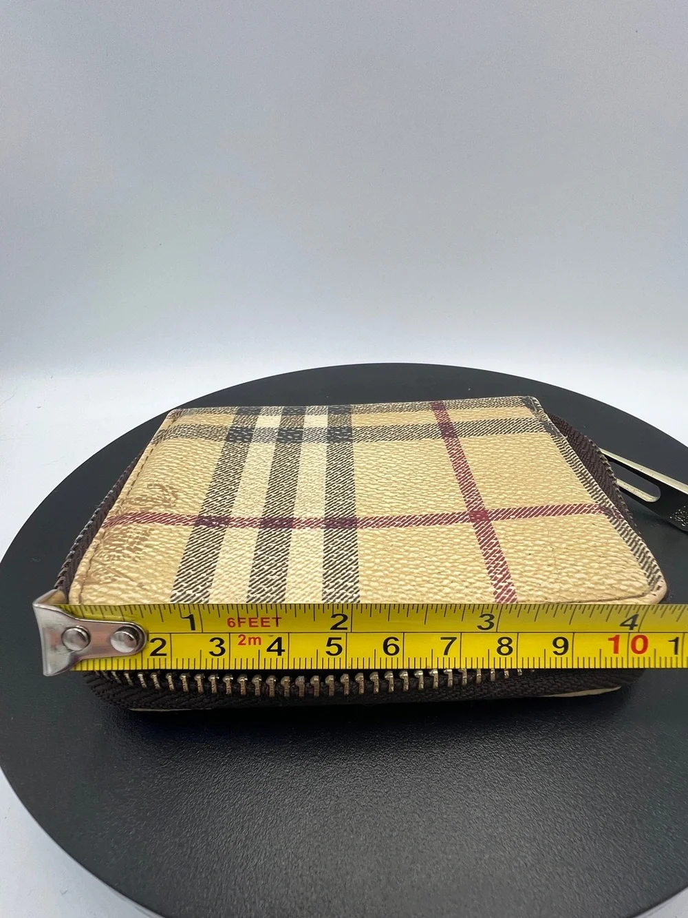 Burberry Nova Check zip-around coin purse/card wallet
